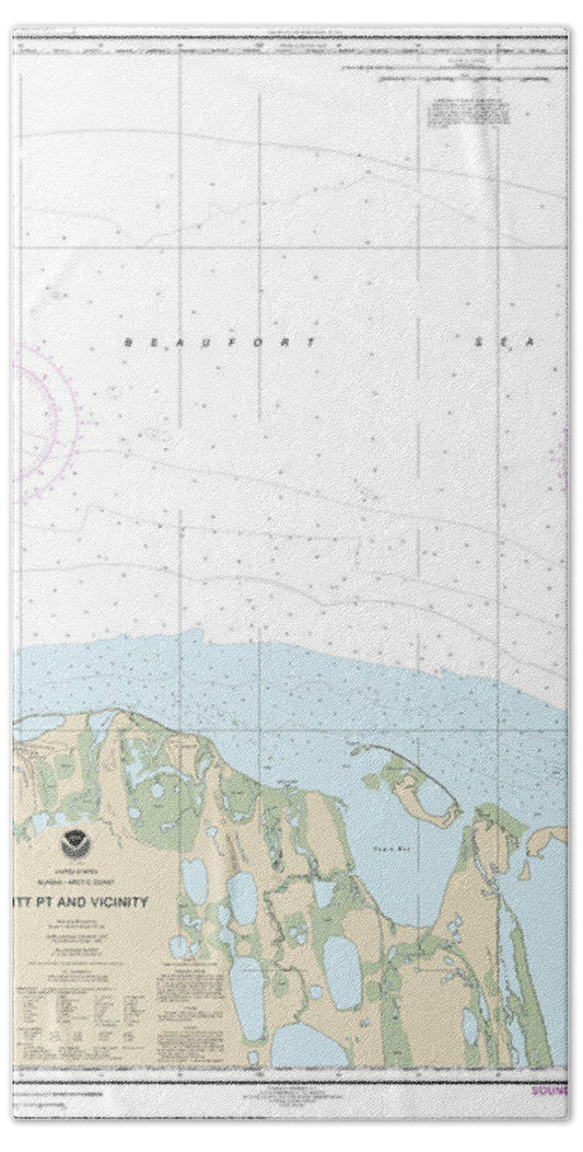 Nautical Chart-16066 Pitt Pt-vicinity - Bath Towel