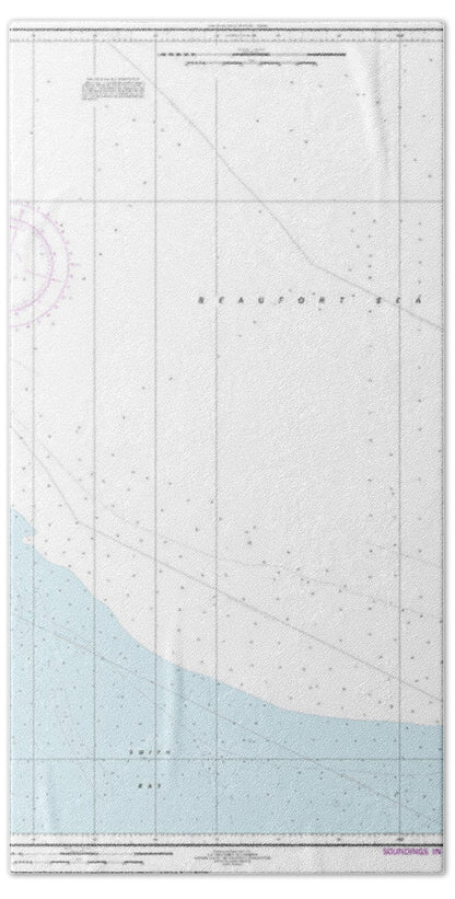 Nautical Chart-16067 Approaches-smith Bay - Bath Towel
