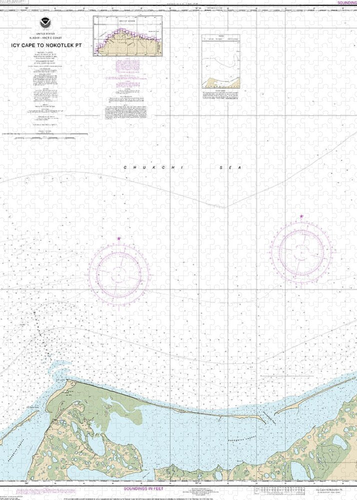 Nautical Chart-16087 Icy Cape-nokotlek Pt - Puzzle