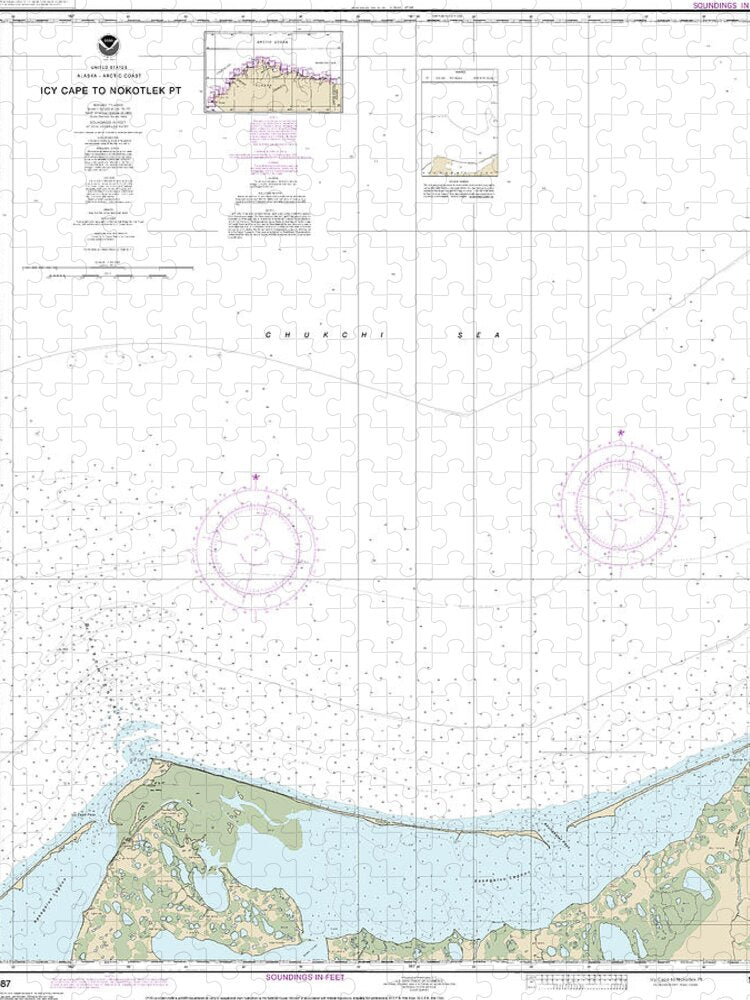 Nautical Chart-16087 Icy Cape-nokotlek Pt - Puzzle