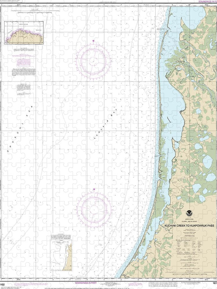 Nautical Chart-16102 Kuchiak River-kukpowruk Pass - Puzzle