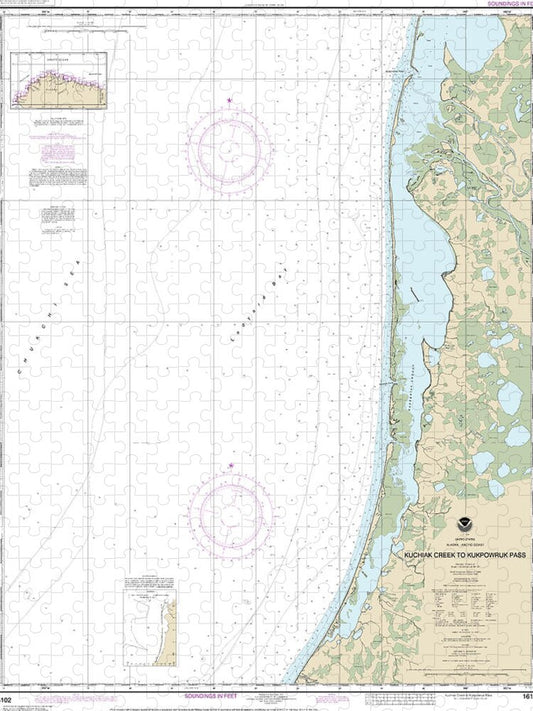 Nautical Chart-16102 Kuchiak River-kukpowruk Pass - Puzzle