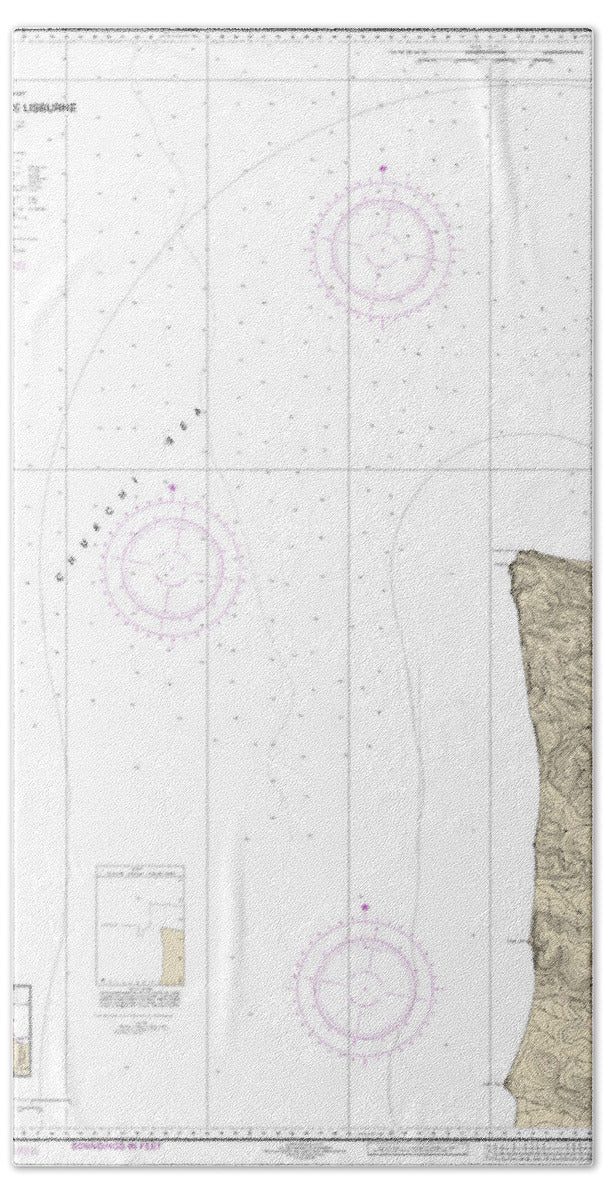 Nautical Chart-16122 Cape Dyer-cape Lisburge - Bath Towel