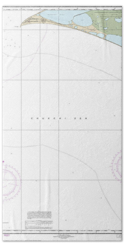 Nautical Chart-16124 Cape Thompson-point Hope - Bath Towel