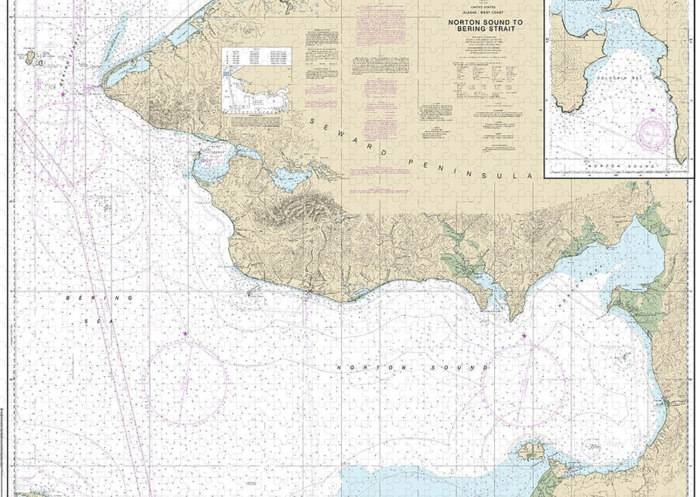 Nautical Chart-16200 Norton Sound, Golovnin Bay - Puzzle