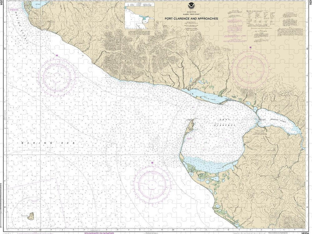 Nautical Chart-16204 Port Clarence-approaches - Puzzle