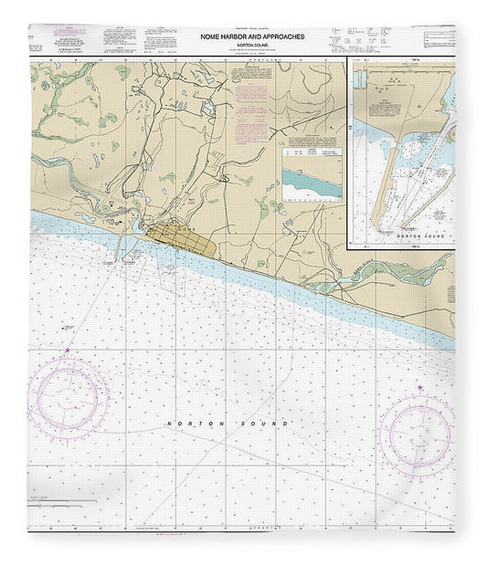 Nautical Chart-16206 Nome Hbr-approaches, Norton Sound, Nome Harbor - Blanket