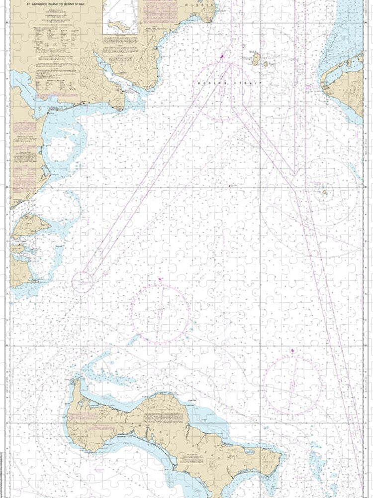 Nautical Chart-16220 Bering Sea St Lawrence Island-bering Strait - Puzzle