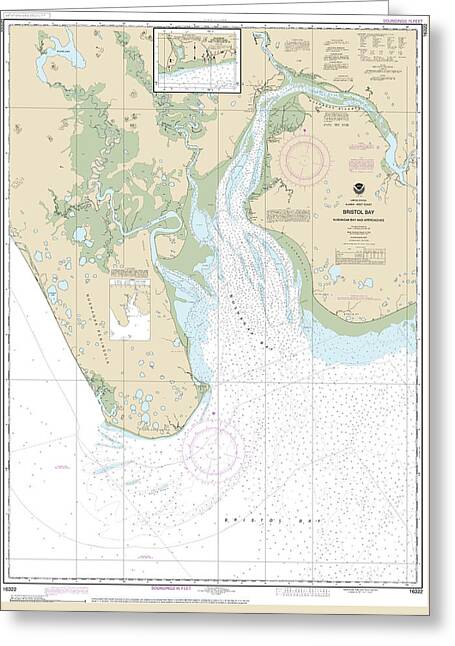 Nautical Chart-16322 Bristol Bay-nushagak B-approaches - Greeting Card