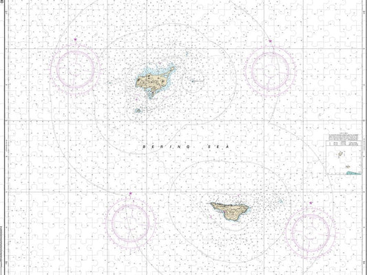 Nautical Chart-16380 Pribilof Islands - Puzzle