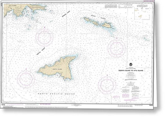 Nautical Chart-16423 Shemya Island-attu Island - Greeting Card