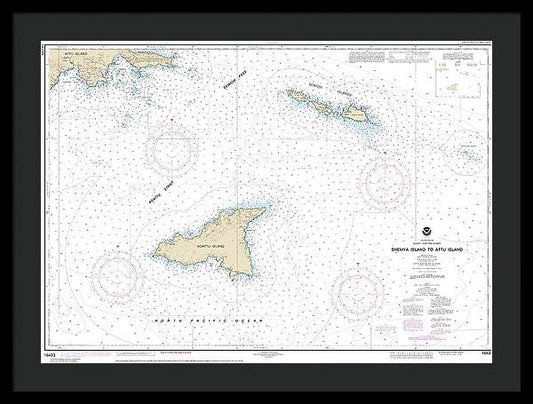 Nautical Chart-16423 Shemya Island-attu Island - Framed Print