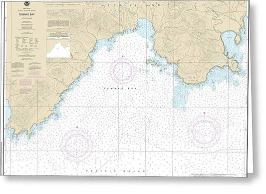 Nautical Chart-16431 Temnac Bay - Greeting Card