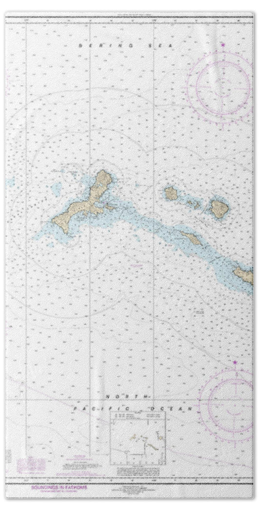 Nautical Chart-16440 Rat Islands Semisopochnoi Island-buldir L - Bath Towel