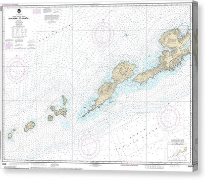 Nautical Chart-16500 Unalaska L-amukta L - Canvas Print