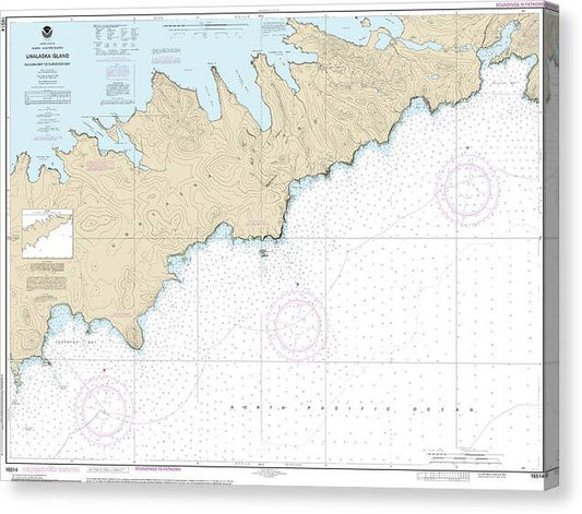 Nautical Chart-16514 Kulikak Bay-surveyor Bay - Canvas Print