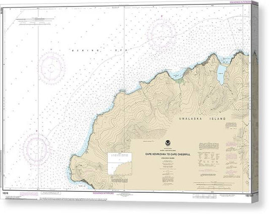 Nautical Chart-16518 Cape Kavrizhka-cape Cheerful - Canvas Print