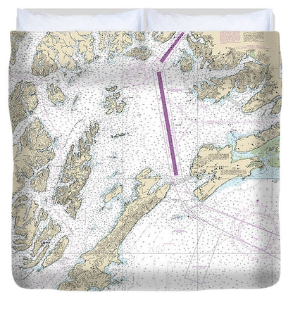 Nautical Chart-16700 Prince William Sound - Duvet Cover