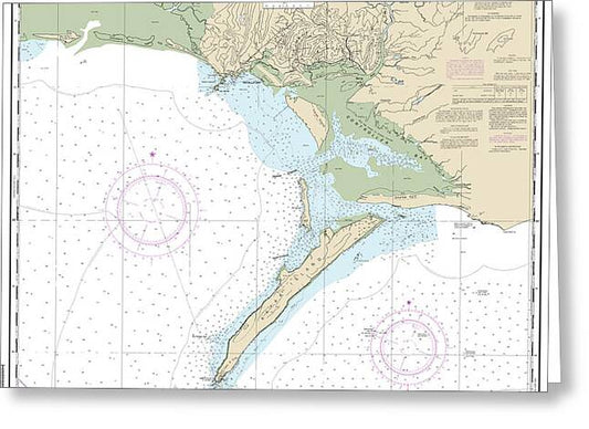 Nautical Chart-16723 Controller Bay - Greeting Card