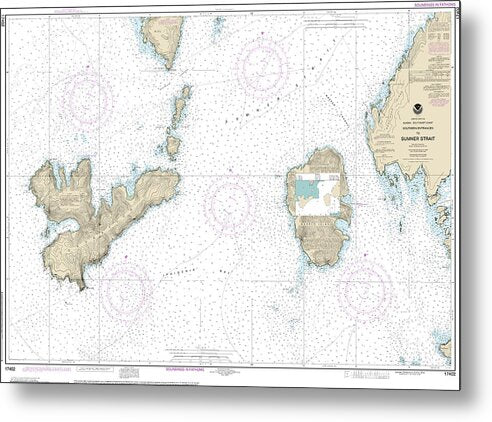 Nautical Chart-17402 Southern Entrances-sumner Strait - Metal Print
