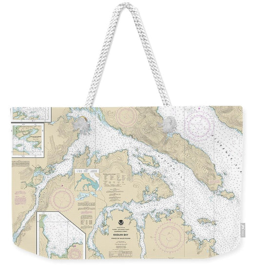 Nautical Chart-17426 Kasaan Bay, Clarence Strait, Hollis Anchorage, Eastern Part, Lyman Anchorage - Weekender Tote Bag