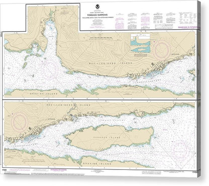Nautical Chart-17430 Tongass Narrows - Acrylic Print