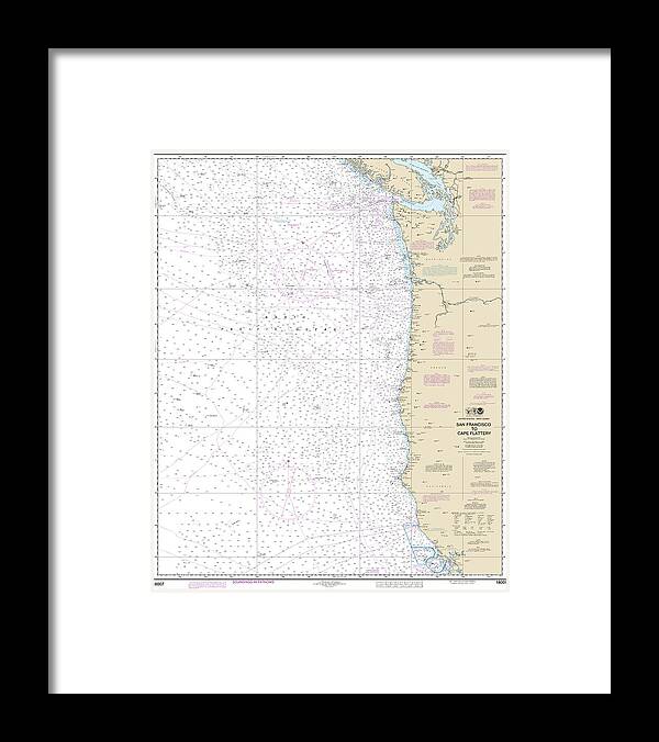 Nautical Chart-18007 San Francisco-cape Flattery - Framed Print
