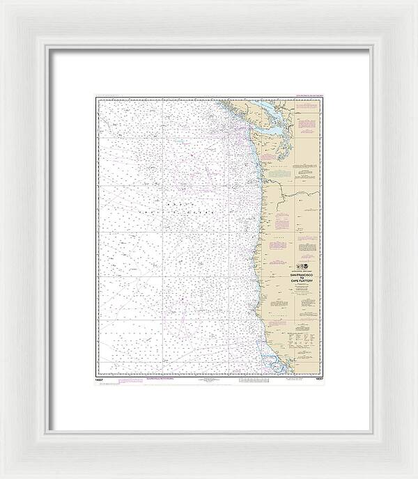 Nautical Chart-18007 San Francisco-cape Flattery - Framed Print