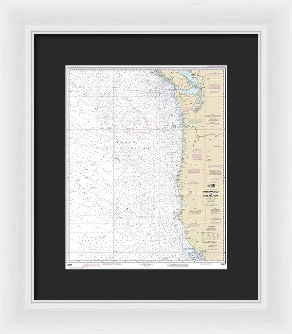 Nautical Chart-18007 San Francisco-cape Flattery - Framed Print