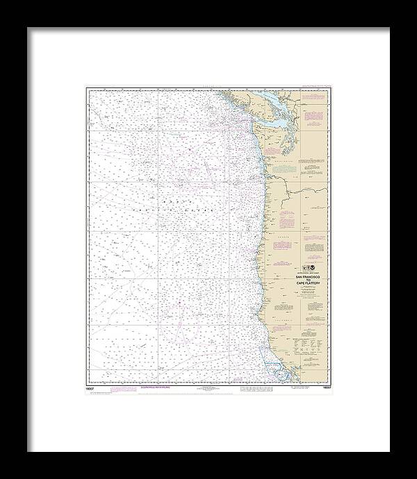 Nautical Chart-18007 San Francisco-cape Flattery - Framed Print