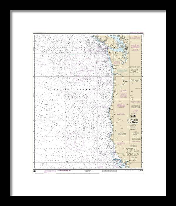 Nautical Chart-18007 San Francisco-cape Flattery - Framed Print