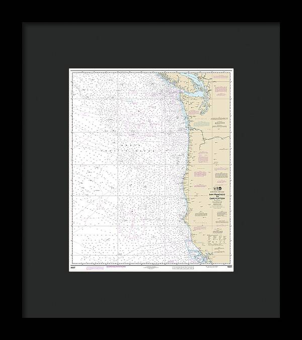 Nautical Chart-18007 San Francisco-cape Flattery - Framed Print