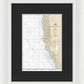 Nautical Chart-18010 Monterey Bay-coos Bay - Framed Print