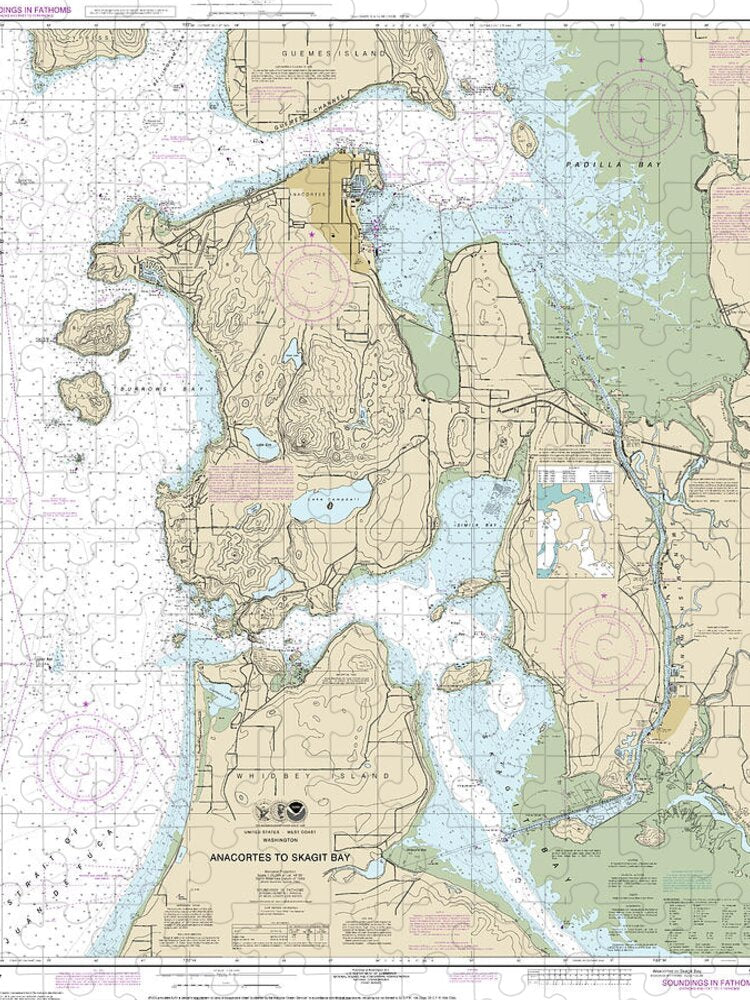 Nautical Chart-18427 Anacortes-skagit Bay - Puzzle