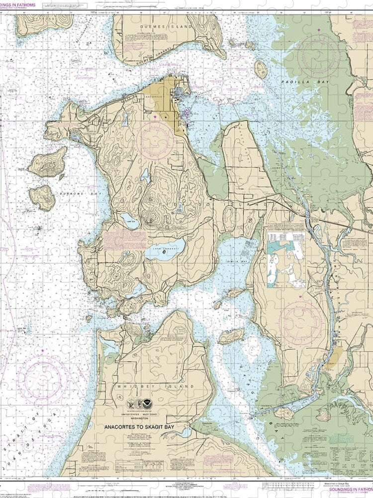 Nautical Chart-18427 Anacortes-skagit Bay - Puzzle