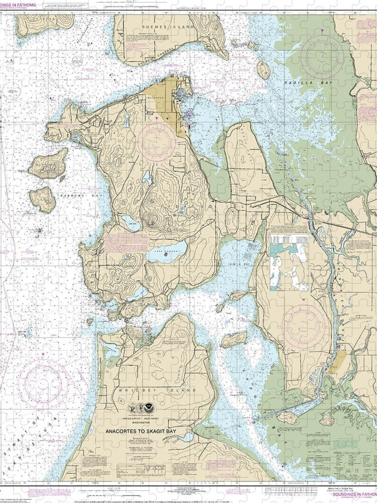 Nautical Chart-18427 Anacortes-skagit Bay - Puzzle
