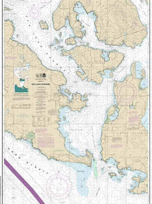 Nautical Chart-18434 San Juan Channel - Puzzle
