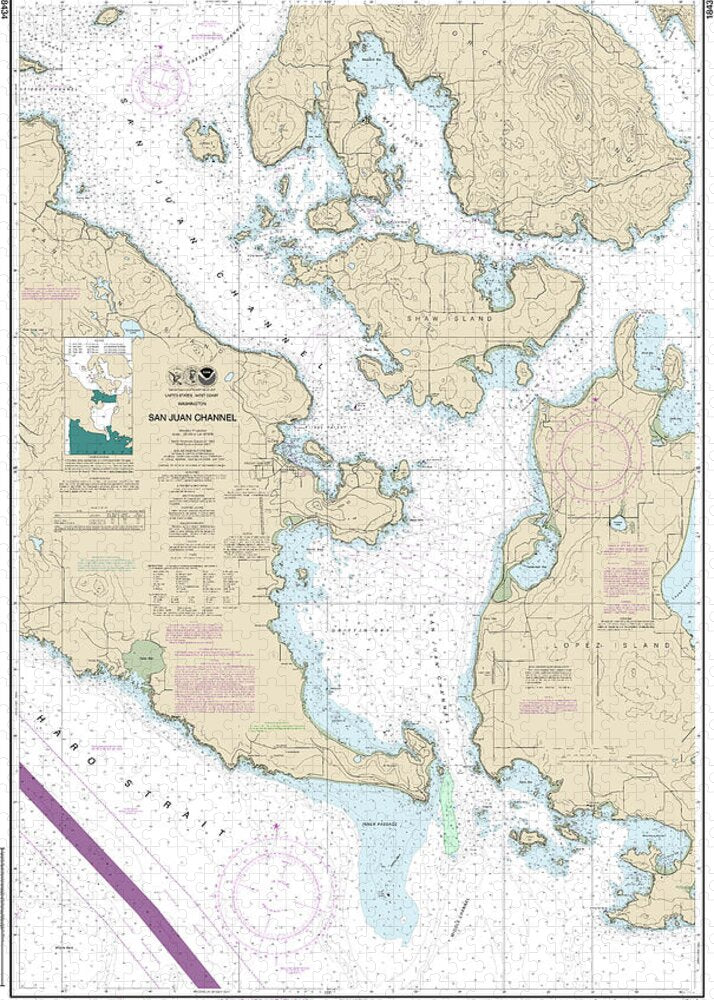 Nautical Chart-18434 San Juan Channel - Puzzle