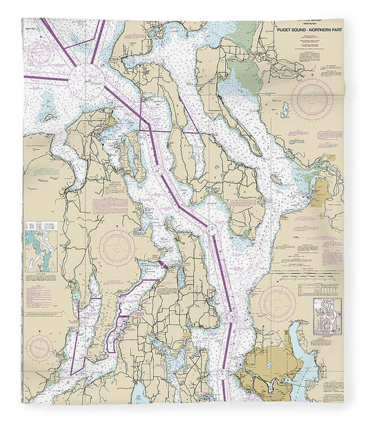 Nautical Chart-18441 Puget Sound-northern Part - Blanket