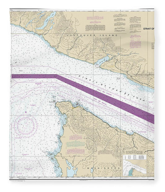 Nautical Chart-18460 Stait-juan De Fuca Entrance - Blanket