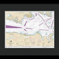 Nautical Chart-18465 Strait-juan De Fuca-eastern Part - Framed Print