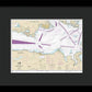 Nautical Chart-18465 Strait-juan De Fuca-eastern Part - Framed Print