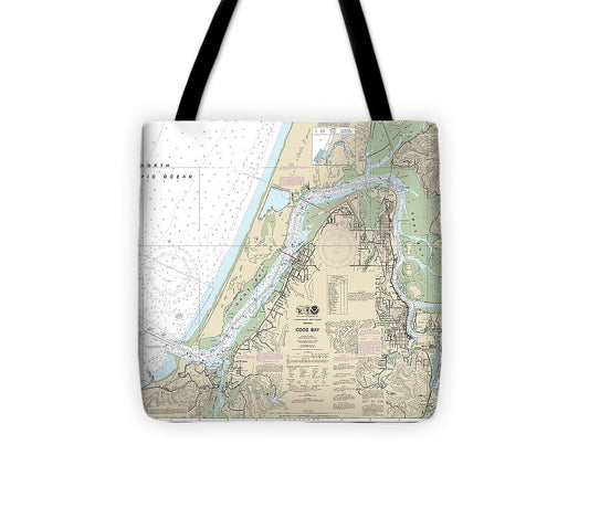 Nautical Chart-18587 Coos Bay - Tote Bag