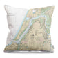 Nautical Chart-18587 Coos Bay - Throw Pillow