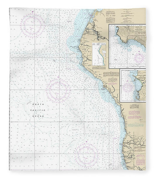 Nautical Chart-18620 Point Arena-trinidad Head, Rockport Landing, Shelter Cove - Blanket