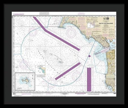 Nautical Chart-18645 Gulf-the Farallones, Southeast Farallon - Framed Print
