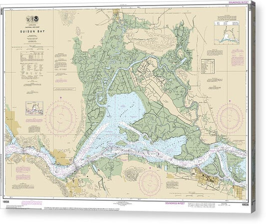 Nautical Chart-18656 Suisun Bay - Acrylic Print
