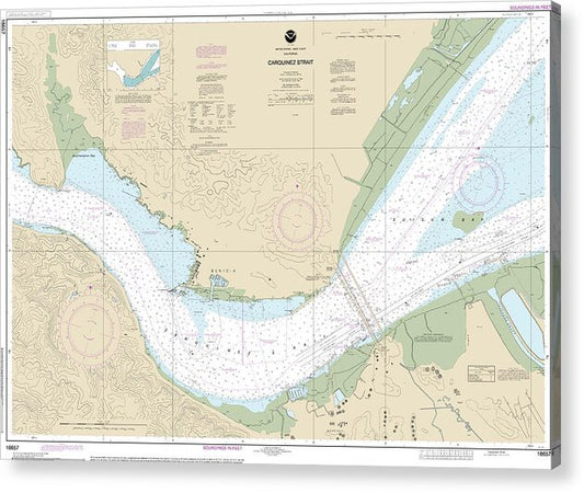 Nautical Chart-18657 Carquinez Strait - Acrylic Print