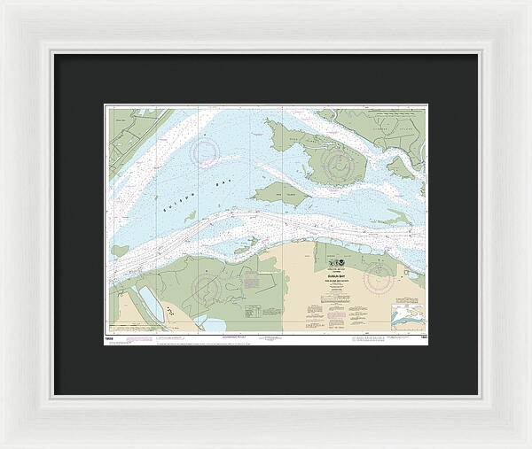 Nautical Chart-18658 Suisun Bay-roe Island-vicinity - Framed Print