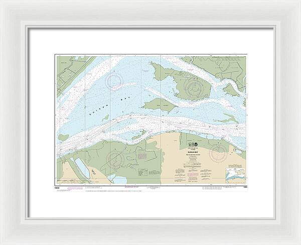 Nautical Chart-18658 Suisun Bay-roe Island-vicinity - Framed Print
